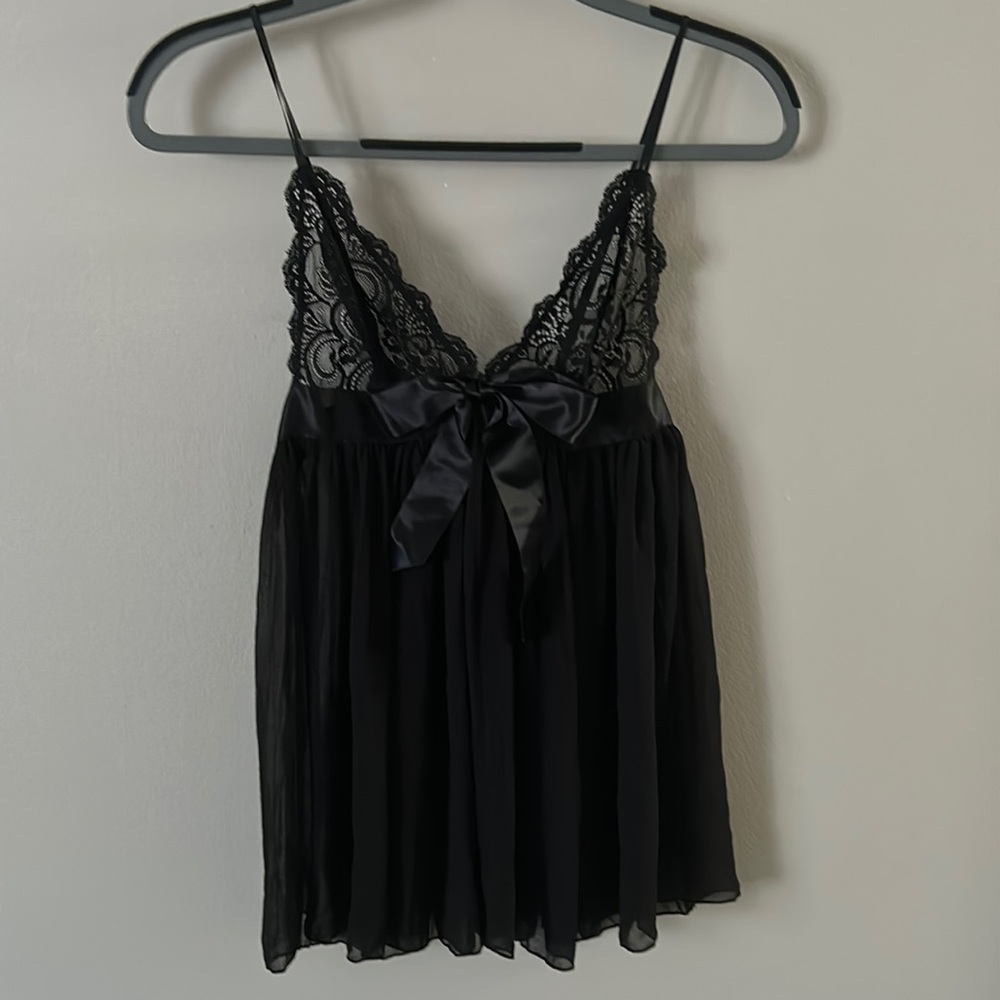 2 for $8 INTIMATES - Black Lingerie Top ONLY. No thong included.